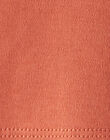 Tee-shirt fille à col en coton pima rouge brique  BIVY 20 / 20IU1951N0C506