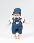 Tenue Babies - Salopette et bob en jean et son tee-shirt écru TNU BBS HALABAM / 23PJJO018AJVC218