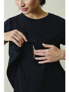 T-shirt de grossesse & allaitement coton bio Boob noir BOTSHIRT BLACK / PTXW2611N3D090