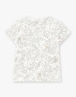Tee-shirt fille manches courtes imprimé en coton pima vanille  CERENA 21 / 21VU1921N0E114