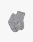 Chaussette fille gris chiné moyen  ALOUISE-EL / PTXU6011N47J922