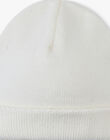 Bonnet tricot mixte vanille en coton bio  AMIRA 20 / 20PV7012N63114