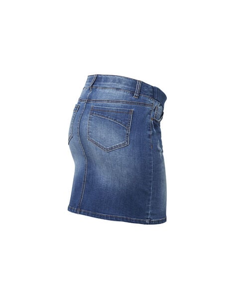 Mini-jupe de grossesse en jean bleu MLMONTEGO SKIRT / 19VW2681N07704