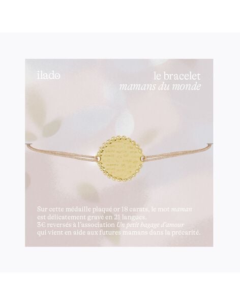 Bracelet medaille maman du monde BRAC MED MAMAN / 22PCTE002BIJ999