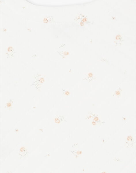 Brassière croisée mixte vanille imprimé fleurs en coton pima DRAGEE 21 / 21PV2211N2A114