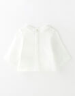 Tee-shirt fille en interlock coton pima vanille et petit motif  BAELYS 20 / 20IV2251N0F114