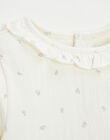 Tee shirt enfant motif fleurs en coton pima FLORENTINE 468 / 22I129111N0F811