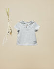 Tee-shirt manches courtes gris chiné bébé garçon  VASILE 19 / 19IU2012N0E943