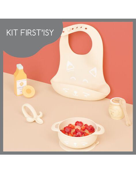 Coffret repas silicone first isy renard beige KIT ISY RENARD / 22PRR2002CRE999