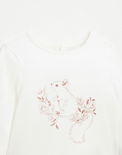 Tee shirt motif écureuils en coton bio FLORENCE 22 / 22IU1913N0F114