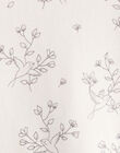 Tee-shirt fille imprimé oiseaux et fleurs en interlock rose tendre   BANABELLE 20 / 20IV2251N0C307