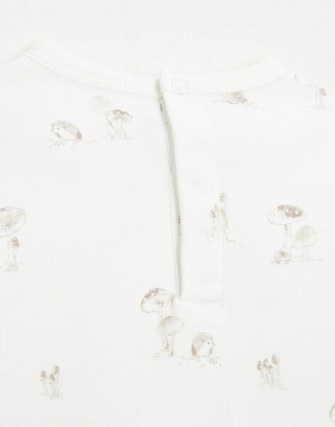 Tee shirt motif champignons en coton bio FOREST 22 / 22IU2012N0F114