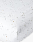 Housse de matelas à langer blanche à imprimé fleuri PALMIRA-EL / PTXQ6213N75632