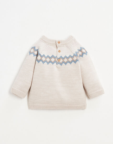 Pull tricot avec motif jacquard en coton laine FLORENTIN 22 / 22IU2012N13A013