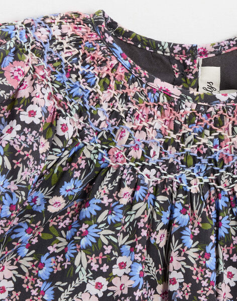 Robe enfant en tissu Liberty imprimé fleurs JUNO 24-K / 24V129118N18942