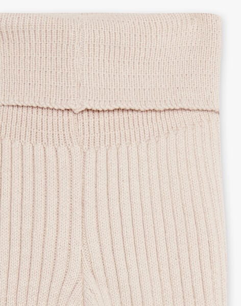 Pantalon tricot mixte noix en côtes coton laine mérinos   DINAMO 21 / 21PV2413N3AI812