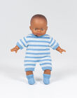 Tenue Babies - Combinaison courte rayée style vintage en tricot et ses chaussons TNU BBS HORLAND / 23PJJO017AJVC218