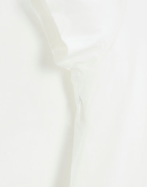 Tee-shirt ivoire finition dentelle coton bio ANTHEE IVOIRE-E / PTXW2615NAP005