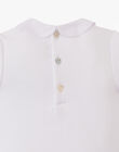 Body fille blanc manches courtes en coton pima ASOLENE-EL / PTXU1912N29000