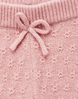 Legging en tricot bois de rose fille  VENISSIA 19 / 19IU1931N3A312