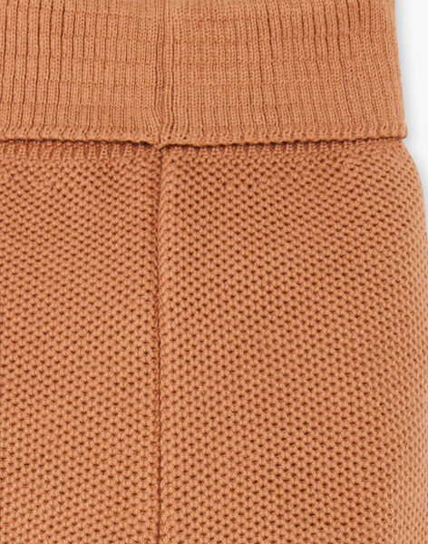 Pantalon tricot mixte caramel en coton laine mérinos  DOUDOU 21 / 21PV2415N3A420