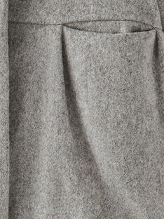 Manteau fille en drap de laine gris chiné   BEATRICE 20 / 20IU1981N16J920