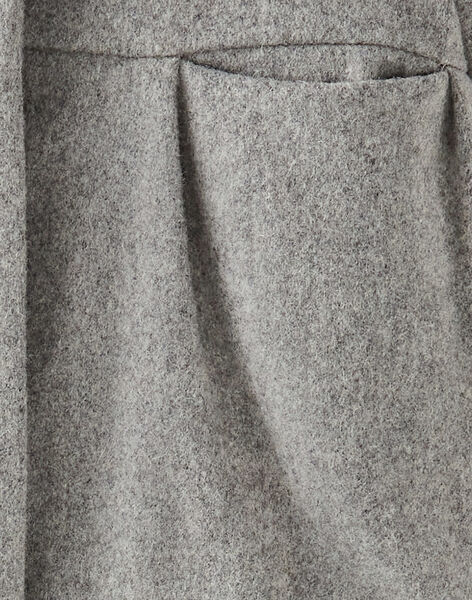 Manteau fille en drap de laine gris chiné   BEATRICE 20 / 20IU1981N16J920