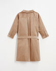 Robe chemise future maman velours sable manche longues FANDY 22 / 22IW2693NAS808