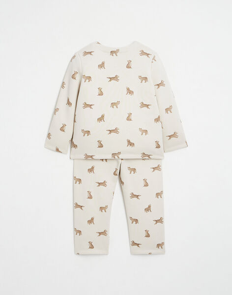 Pyjama en molleton à imprimé loups enfant IWOLF 23-K / 23IX92H3N33002