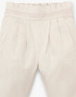 Pantalon coupe carotte fille beige clair  AMBOISINE 20 / 20VU1912N03801