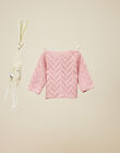 Cardigan tricot bois de rose fille    VINOLANE 19 / 19IV2212N11312