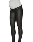 Jeans de grossesse slim enduit Mamalicious noir MLRAM SLIM 2 / 17PW26X6N44704