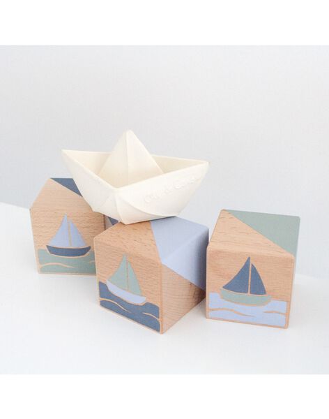 Jouet de bain bateau origami blanc JBA BATO BLANC / 21PJJO007JBA000