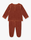 Pyjama deux pièces Rouille en velours bio BULOTIN-EL / PTXX6611N33408