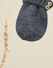Moufles en tricot gris anthracite garçon  VIGANT 19 / 19IU6131N51944