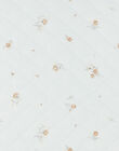 Grenouillère fille vanille en tubic coton pima  imprimé fleurs DIFLEURS 21 / 21PV7113N31114