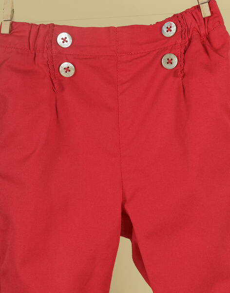 Pantalon rouge coquelicot fille TOSINEADE 19 / 19VU1912N03F505