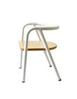 Chaise en métal blanc et bois CHAISE MET BLAN / 18PCMB003PMO000