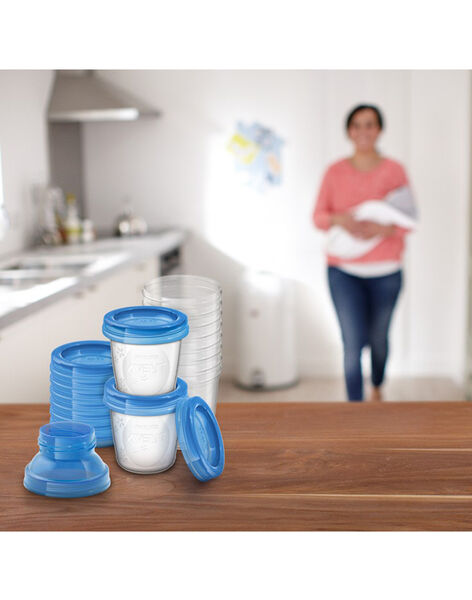 Pots de conservation lait maternel réutilisables 0 mois et + Avent -  conservation lait bébé