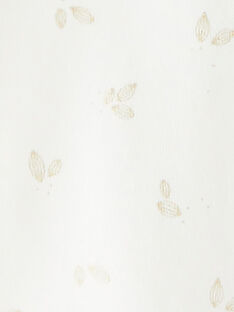 Tee-shirt fille imprimé irisé doré en coton pima vanille  BRISE 20 / 20IU1952N0C114