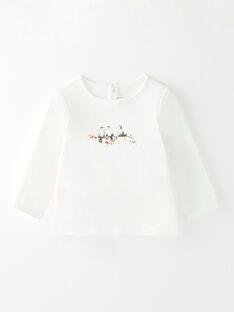 T-shirt blanc à motif oiseaux BETILOU 20 / 20IU1981N0F114