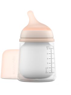 Suavinex - Tétine pour bébé 0-6 mois - Tétine anatomique en silicone 0% BPA  - Rose