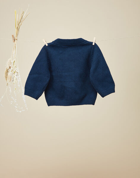 Gilet en tricot jersey bleu canard garçon VARSOVIE 19 / 19IU2021N12714
