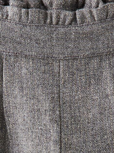 Pantalon fille en lainage gris et touche de lurex  BLANCHE 20 / 20IU1951N03J908