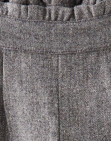 Pantalon fille en lainage gris et touche de lurex  BLANCHE 20 / 20IU1951N03J908
