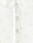 Tee-shirt fille imprimé irisé doré en coton pima vanille  BRISE 20 / 20IU1952N0C114