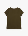 Tee-shirt kaki coton bio CALYPSO KAKI-EL / PTXW2616NAP604