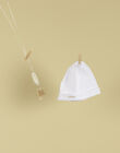Bonnet de naissance blanc brodé mixte TAO 19 / 19PV7422N63000