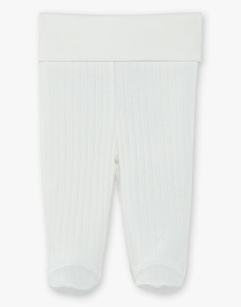 Pantalon mixte en côte plate vanille coton pima DINO 21 / 21PV2411N3A114