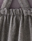 Barboteuse fille en lainage grise et touche de lurex  BAYA 20 / 20IV2251N27J908